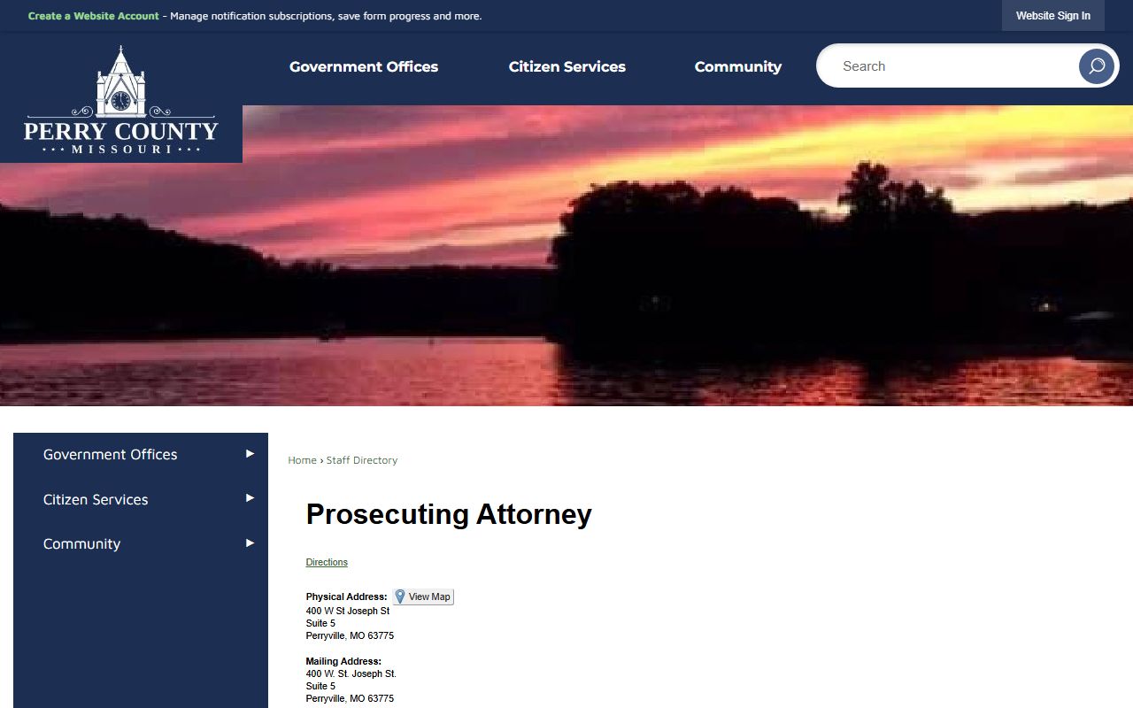 Perry County criminal court records prosecuting attorney directory
