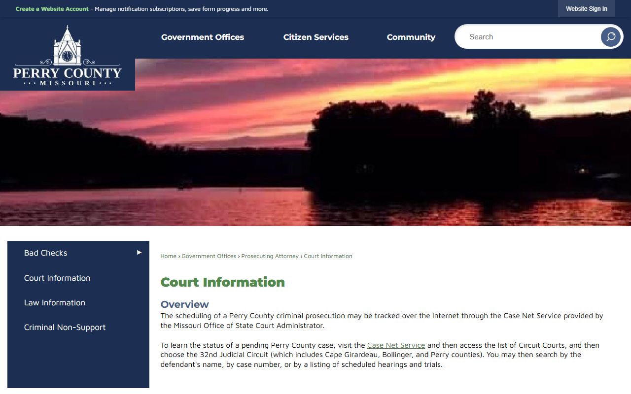 Perry County court records Case.net instructions