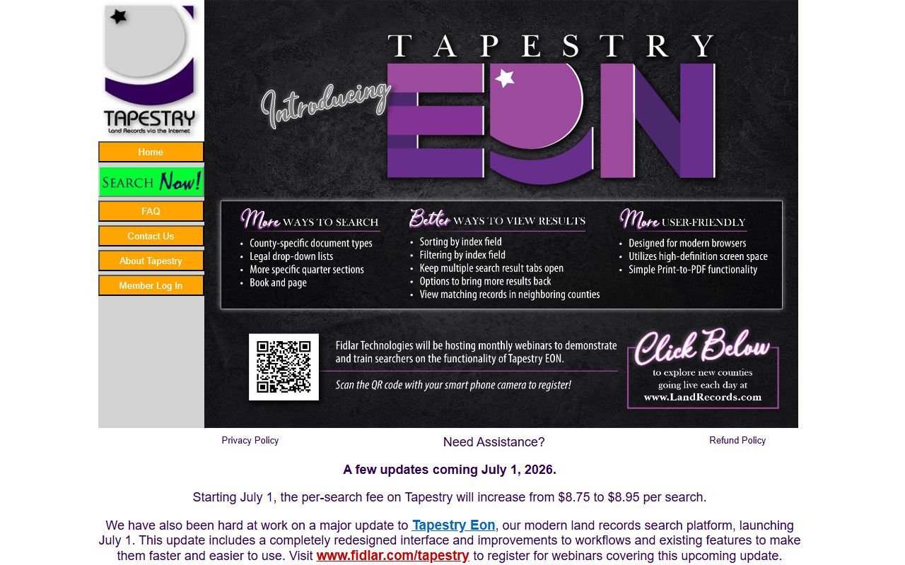 Perry County marriage records Tapestry Recorder access channel