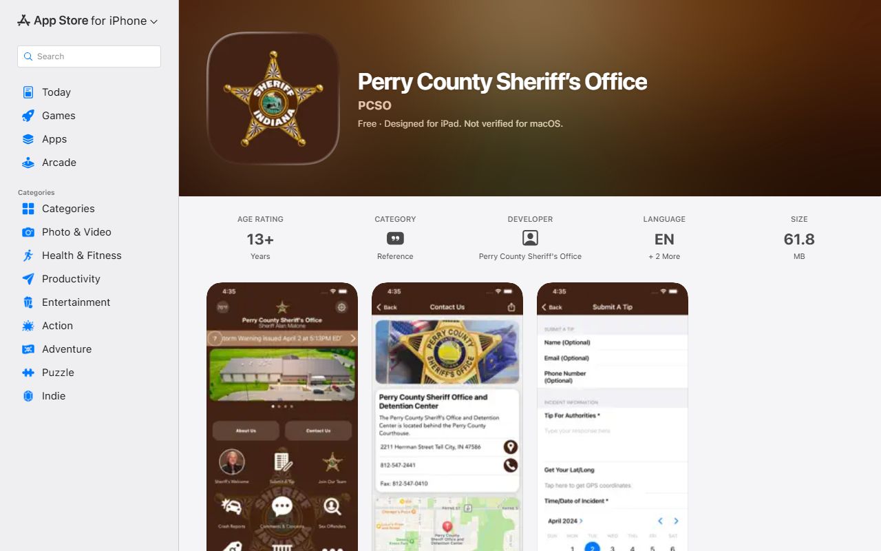 Perry County warrant search sheriff app source